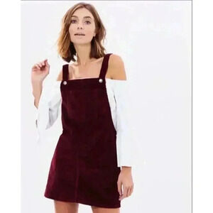 All About Eve Black Overall Corduroy Dress Size 4/XS